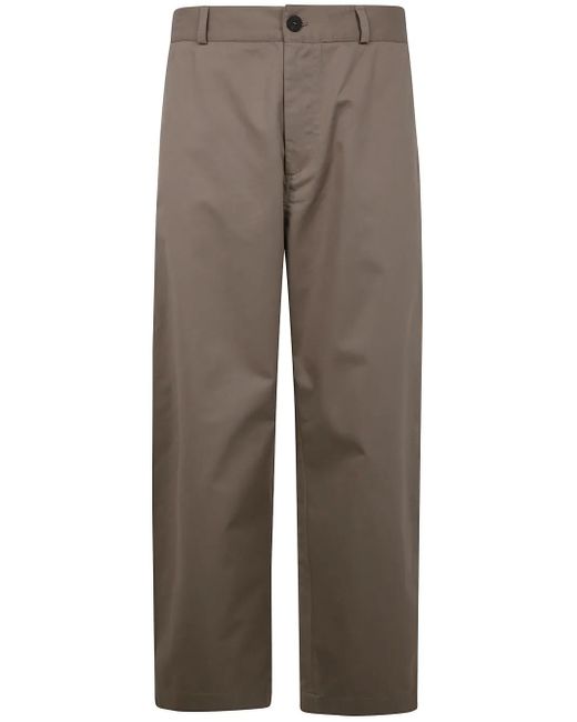 Studio Nicholson Brown Cotton Trousers for men