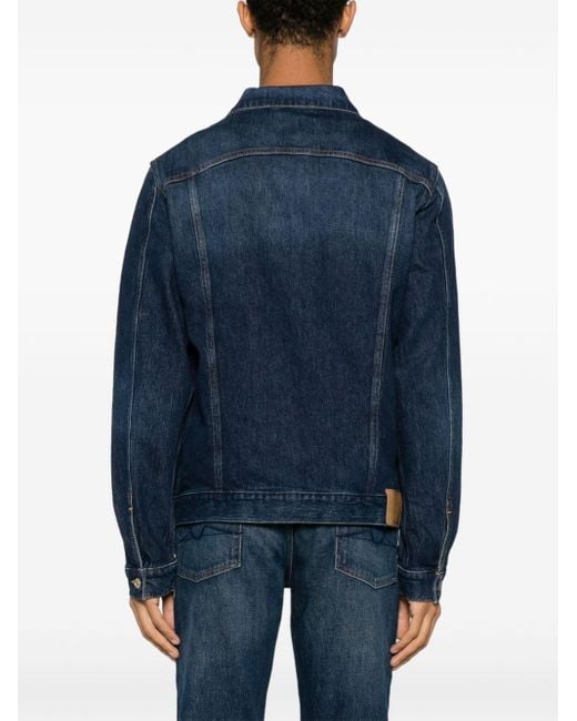 7 For All Mankind Blue Perfect Cotton Denim Jacket for men