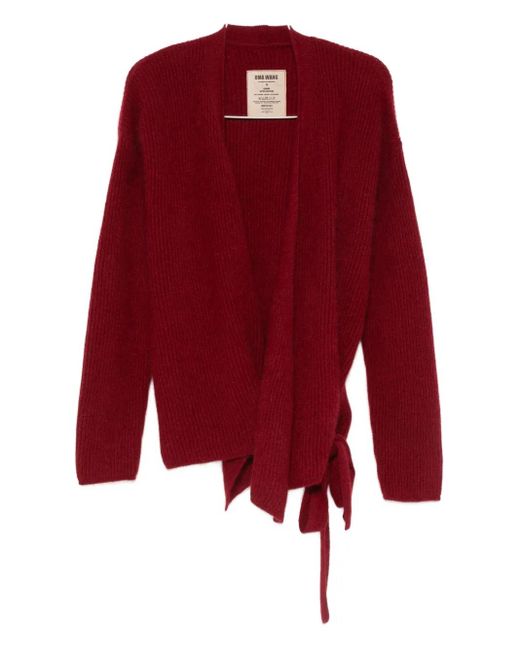 Uma Wang Tie-detail Cardigan Red