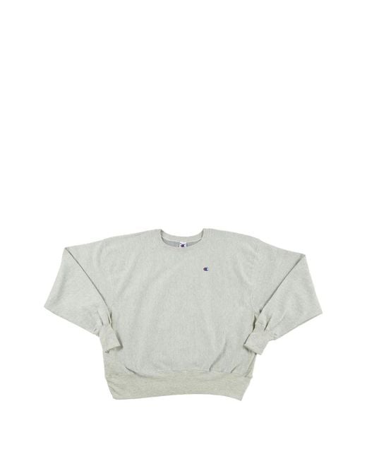 Champion White Reverse Weave Sweater for men
