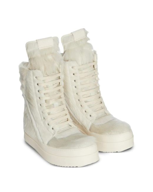 Rick Owens Natural Mega Geobasket Sneakers for men