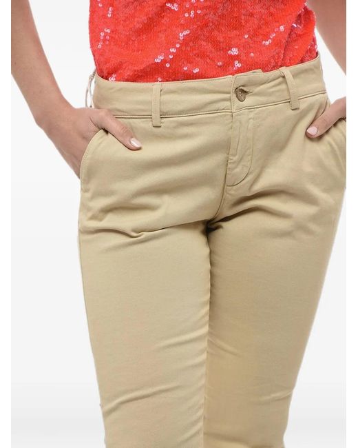 Maison Clochard Natural Mallard Turn-Up Hem Trousers