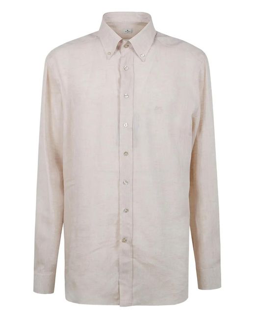 Etro Overhemd Met Knopen in het White voor heren