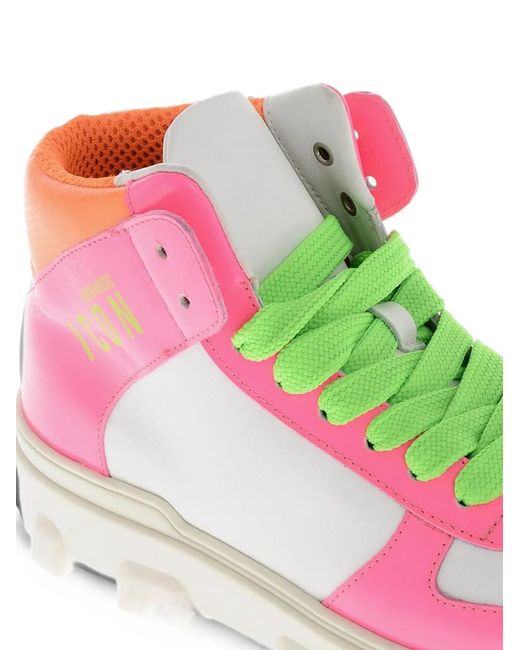 DSquared² Pink Icon High-Top Sneakers
