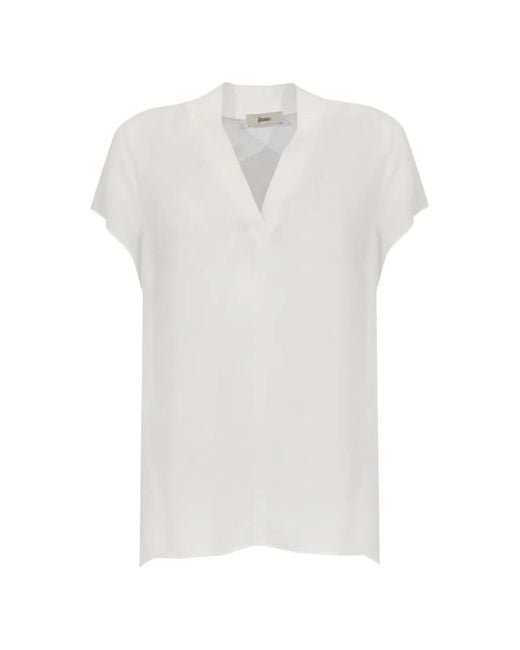 Herno White Viscose Shirt