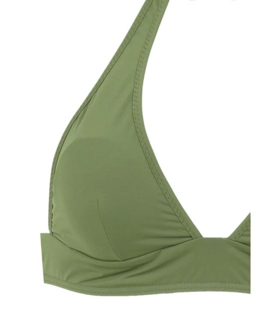 Amir Slama Green Plain Bikini Set