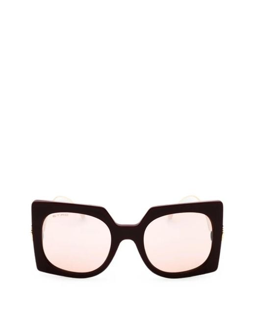 Etro Black Oversized Square-Frame Sunglasses