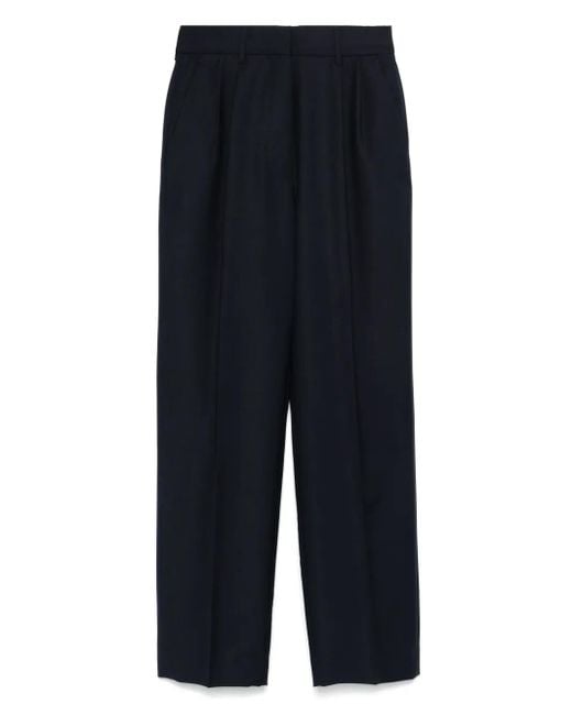 Blazé Milano Blue Wool And Mohair Pants