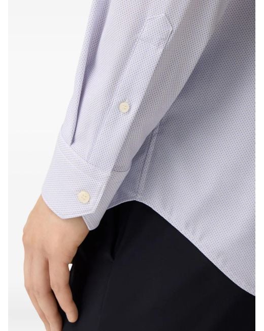 Camicia A Maniche Lunghe di Boggi in White da Uomo