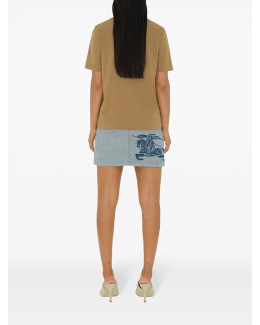 Burberry Natural T-Shirt Mit Paisley-Logo