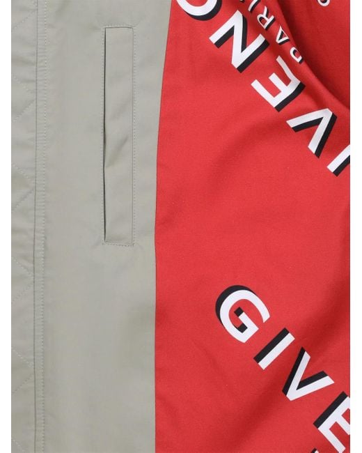 Bomber Con Colletto A Contrasto di Givenchy in Gray da Uomo