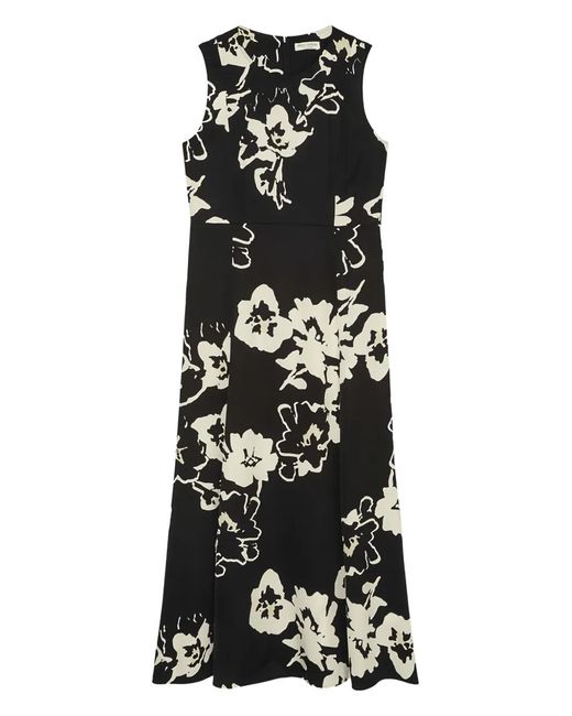 Marc O' Polo Black Floral-Print Sleeveless Dress