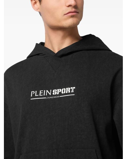 Philipp Plein Black Cotton Hoodie for men