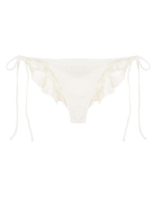 Clube Bossa Bikinislip Met Gestrikte Zijkanten in het White
