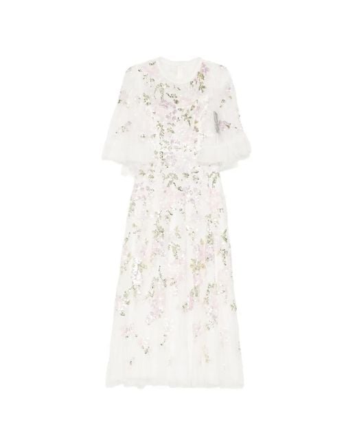 Needle & Thread White Wisteria Ankle Gown