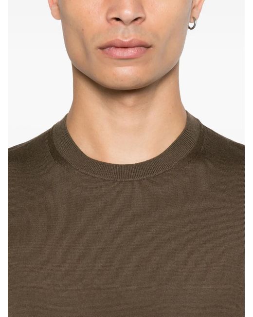 Tom Ford Brown Wool Crew-Neck Top for men