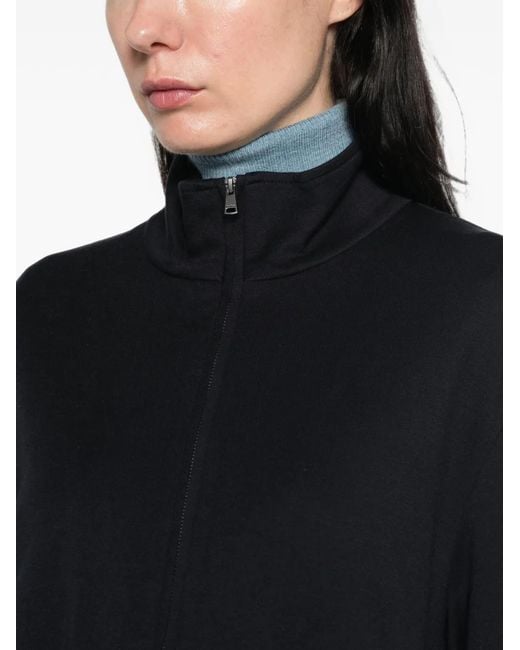 Max Mara Black Zip-Up Jersey Jacket
