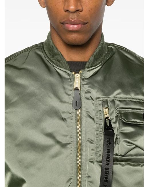 Alpha Industries Green Zip Pocket Gilets for men