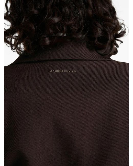 Manière De Voir Black Beatrice Tailored Cinched Blazer