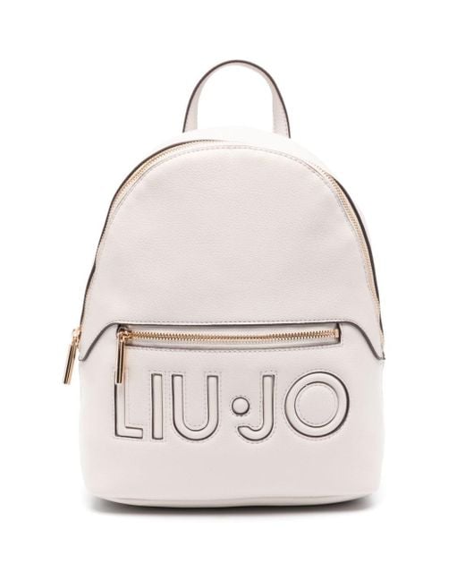 Liu Jo White Cut Out-logo Backpack