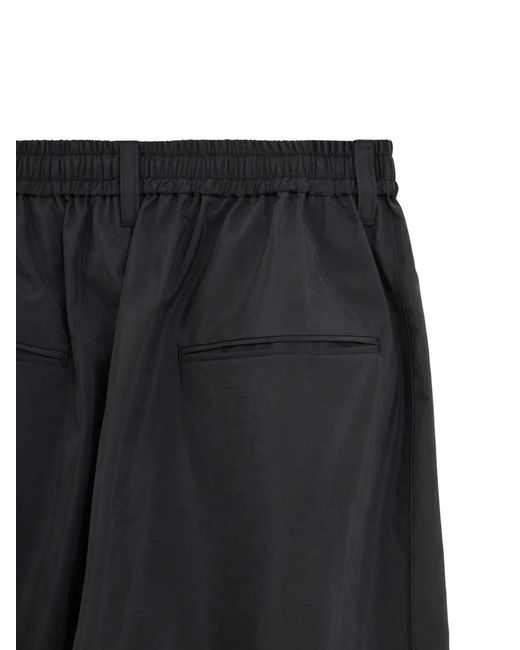 Ssstein Black Elasticated Zip-Cuff Trousers for men