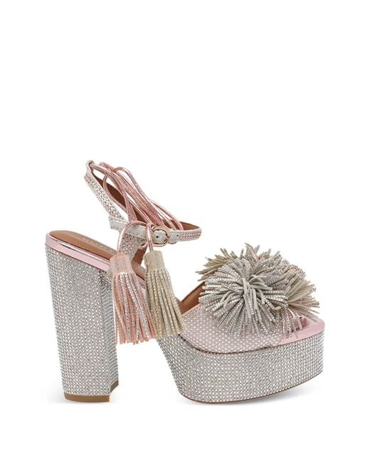 Kurt Geiger Metallic Strass Tassel Sandals