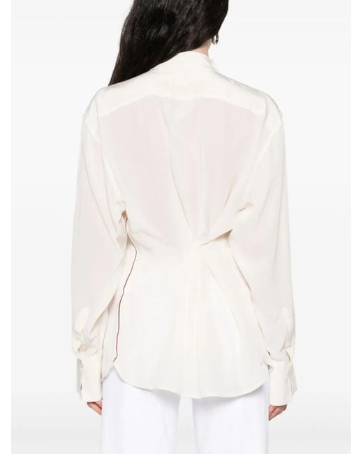 Victoria Beckham White Ivory Silk Blouse