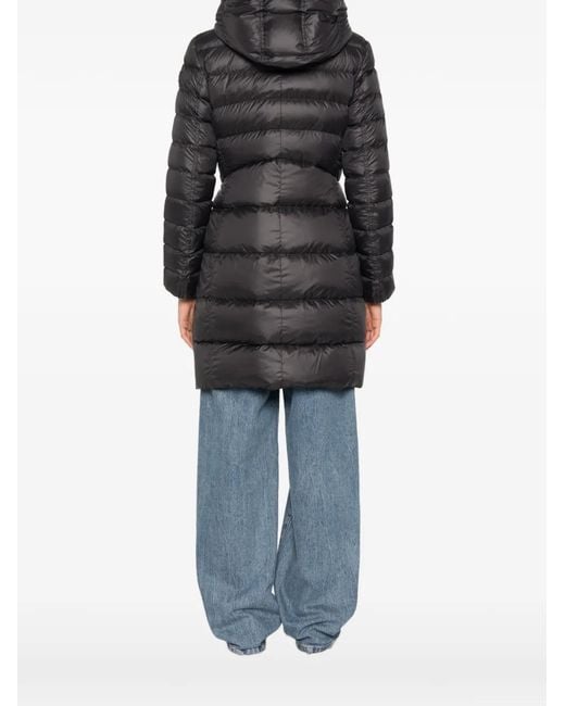 Peuterey Gray Quilted Hooded Coat