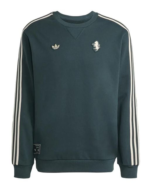 Felpa Con Righe Laterali di Adidas in Green da Uomo