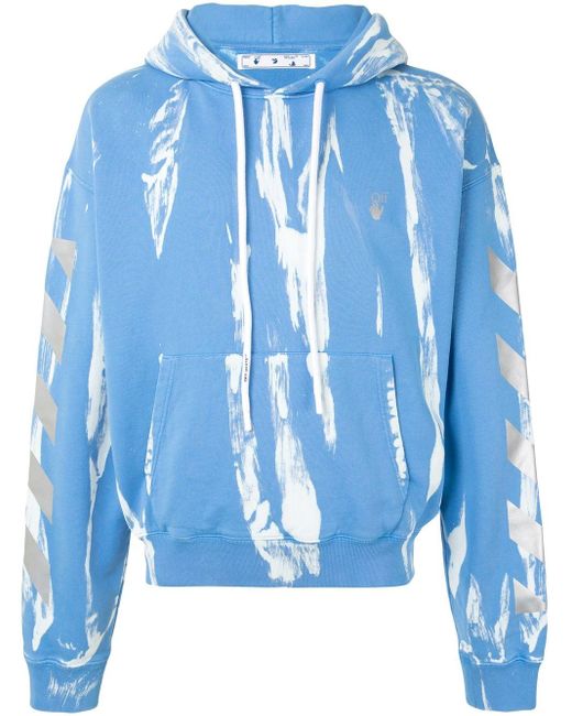 light blue and white tie dye hoodie