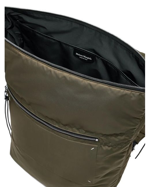 Maison Margiela Green Zip Line Four Stitches Backpack