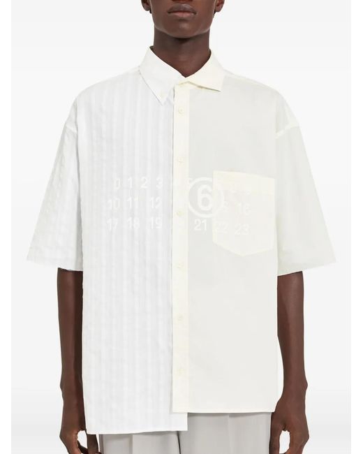 MM6 by Maison Margiela White Short-Sleeve Shirt for men