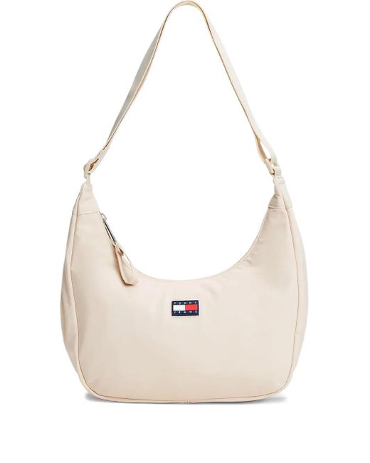 Tommy Hilfiger Natural Logo-Patch Shoulder Bag