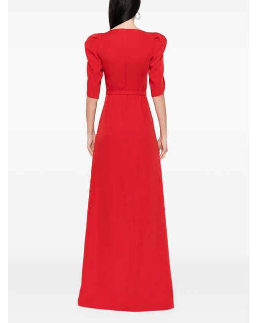 Cristallini Red Blanca Maxi Dress