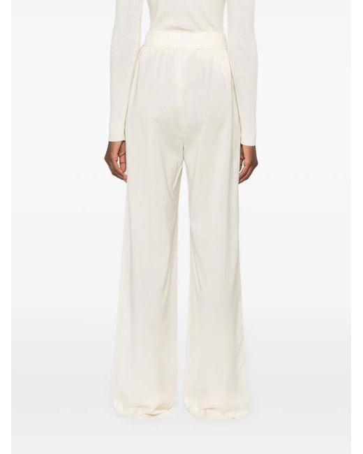 Max Mara White Mxmeditto Belted Trousers