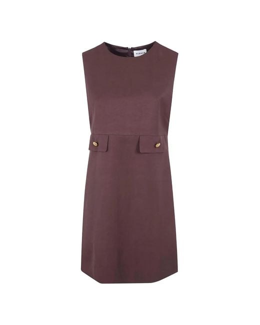 P.A.R.O.S.H. Purple Buttoned-Pocket Dress