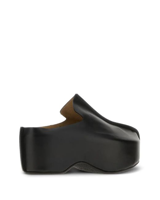 J.W. Anderson Black Platform Leather Clogs