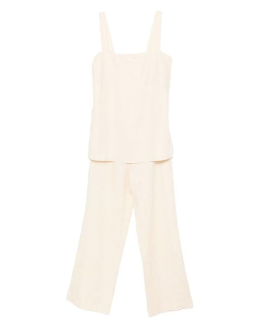 Reformation White Kristen Linen Set (Set Of Two)