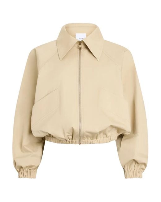 Patou Natural Zipped Collared Bomber Jacket