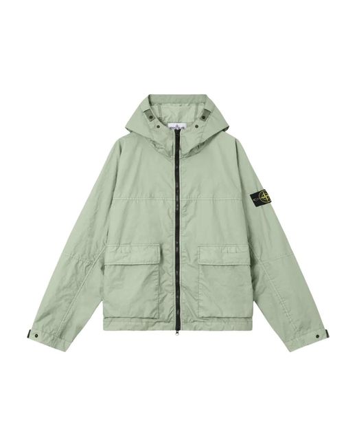 Stone Island Jacke mit Logo-Patch in Green für Herren