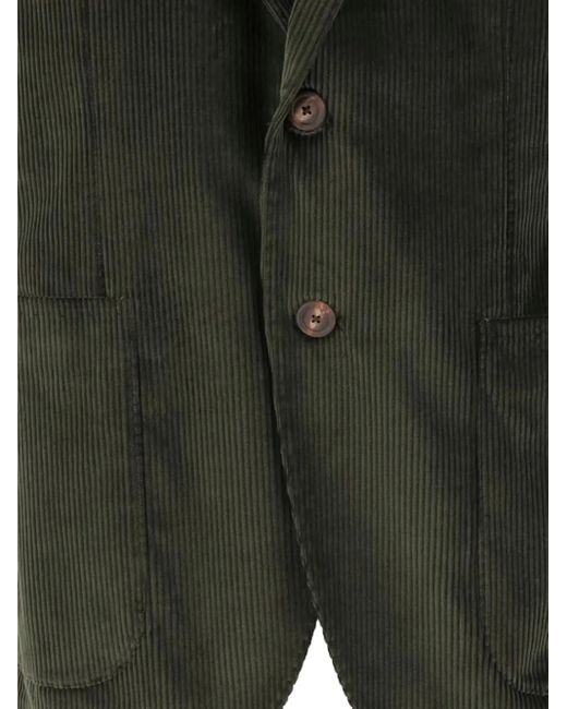 メンズ Tagliatore コーデュロイ シングルジャケット Green