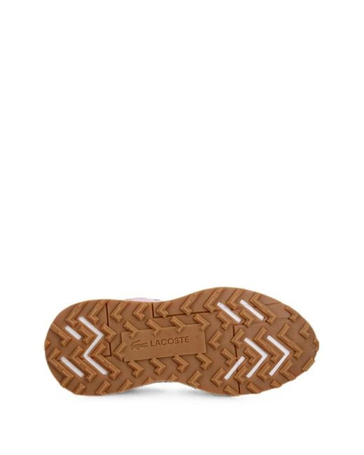 Lacoste Pink Elite Active Evo Quilted-Effect Suede-Trim Sneakers