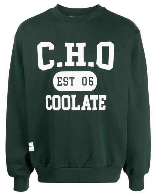 Chocoolate Sweater Met Logoprint in het Green voor heren