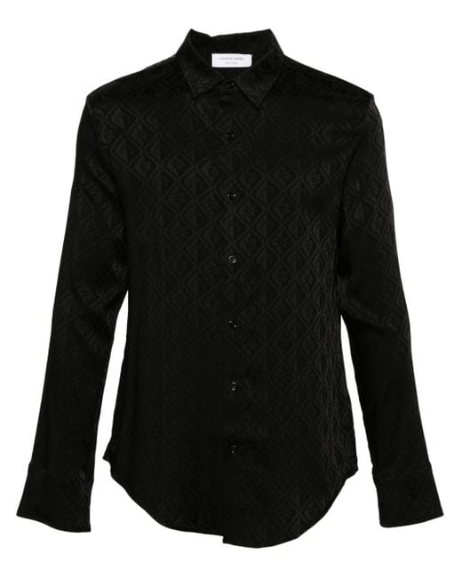 MARINE SERRE Hemd mit Moon Diamant-Jacquardmuster in Black für Herren