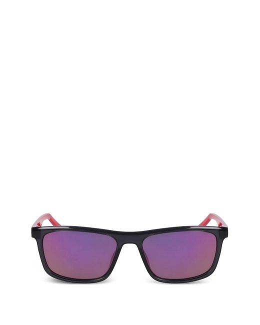 Nike Purple Rectangle-Frame Sunglasses