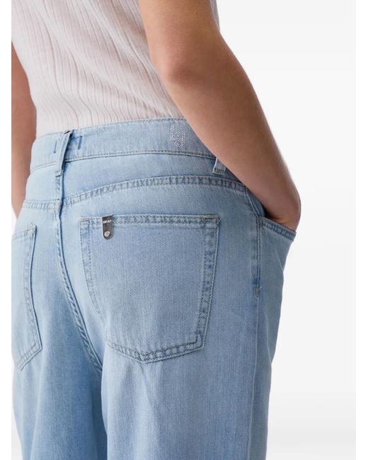 Liu Jo Blue High-Rise Straight-Leg Jeans