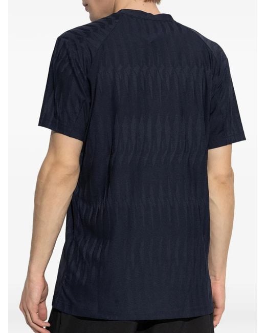 Adidas Blue Logo-Detail T-Shirt for men