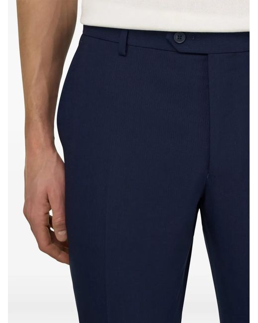 Boggi Blue Pinstripe Flap Pocket Suit for men