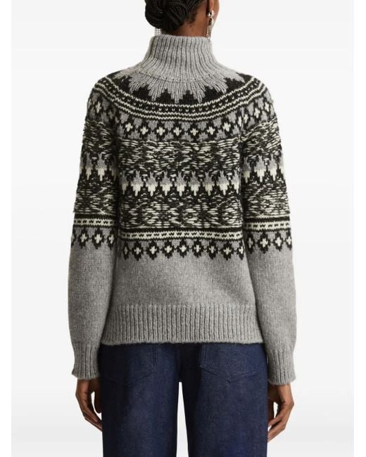 Maglione Con Decorazione di Oscar de la Renta in Gray