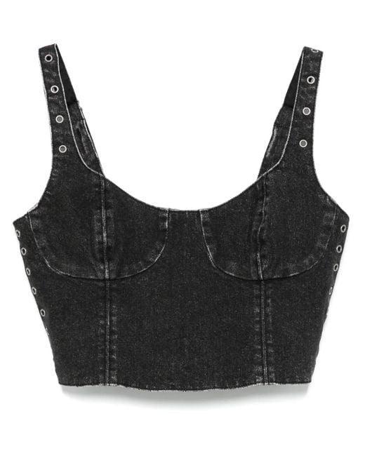 Ksubi Black Dauphine Crop Top